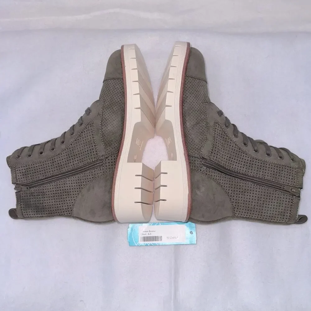 NWT MIA Havenn Bootie Olive Green size 6.5 Ankle Boots Tieup Side Zip Stitch Fix